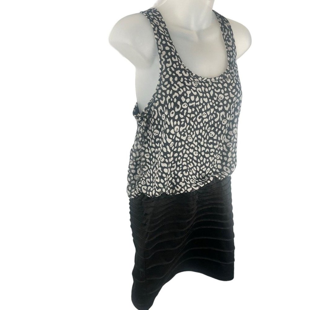 Vanity Vintage Rockabilly Skulls Sleeveless Dress Mini Skirt Zip Up Women's Sz S - Picture 9 of 16